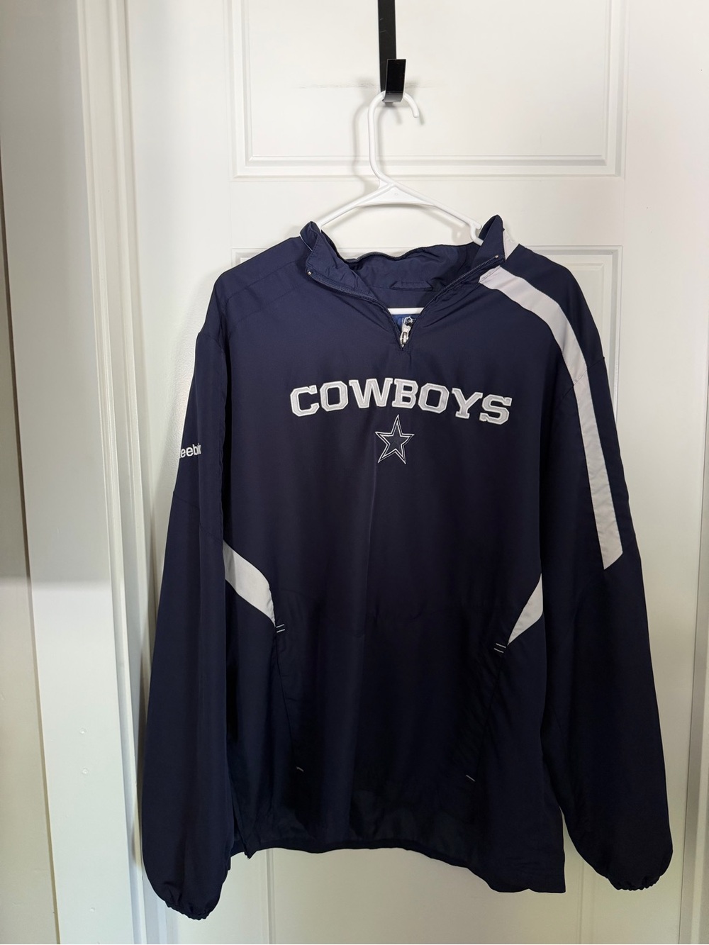 Reebok Navy and White NFL Hooded Pullover
